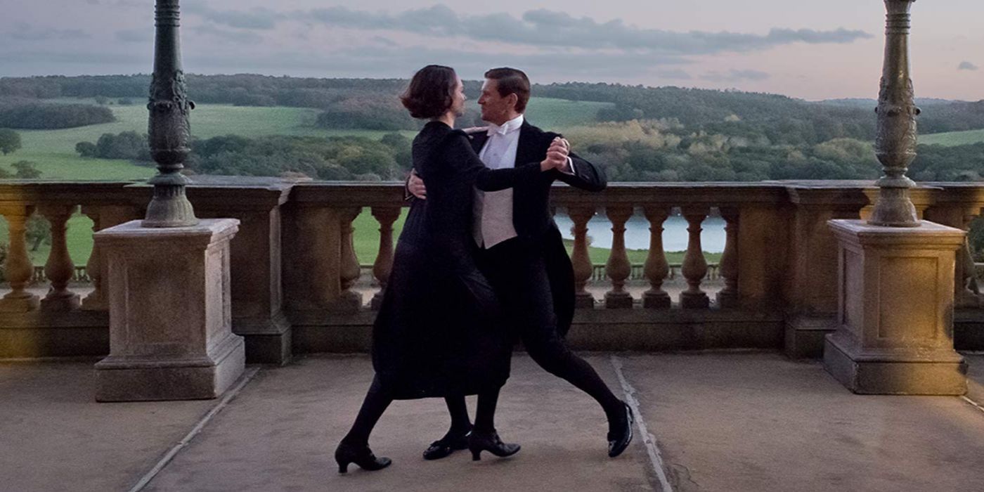 Downton Abbey Tom dancing with Lucy on the terrace