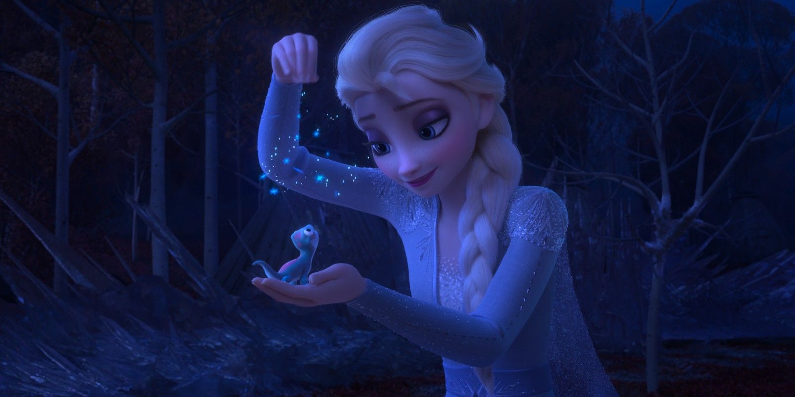 Elsa and Bruni in Frozen 2