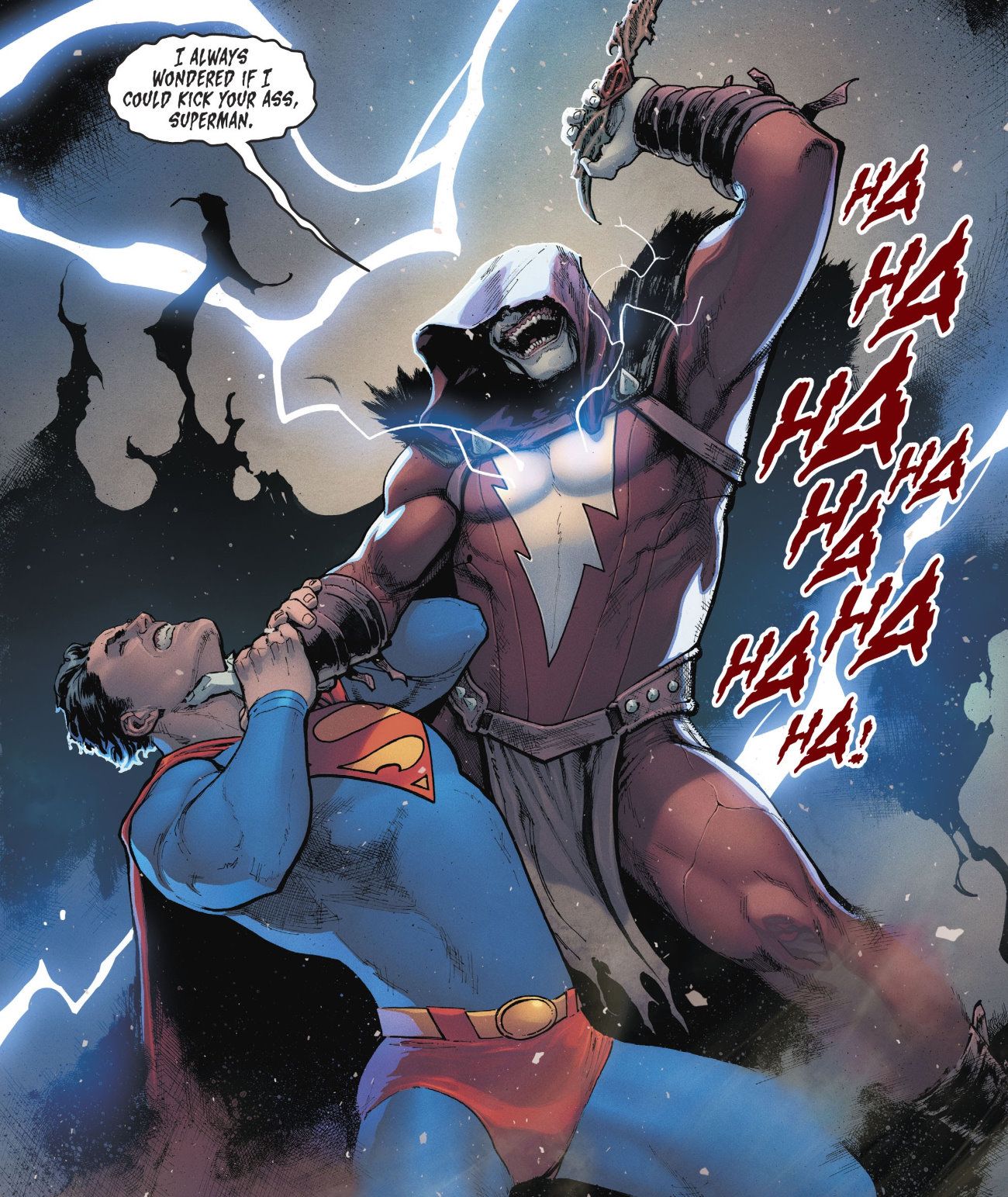 Evil Shazam Kicks Superman Ass Comic