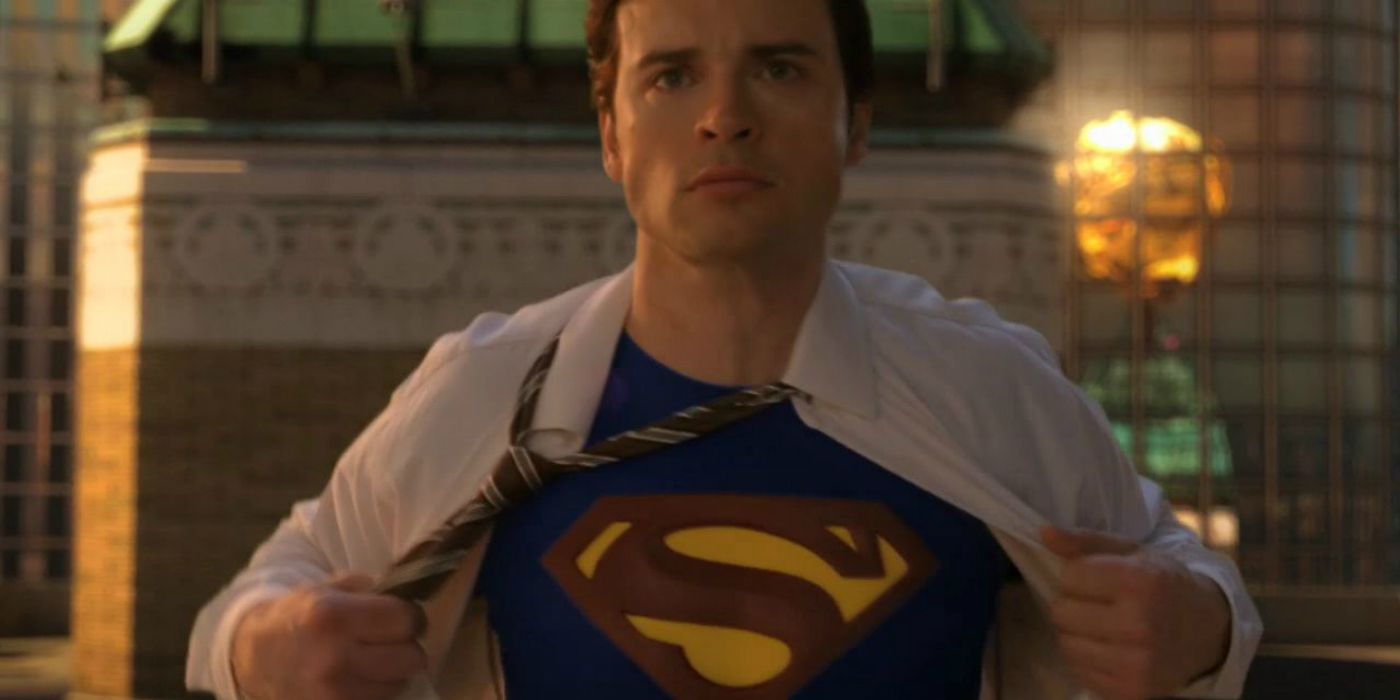 Clark ripping his shirt to reveal the Superman suit in the Smallville finale