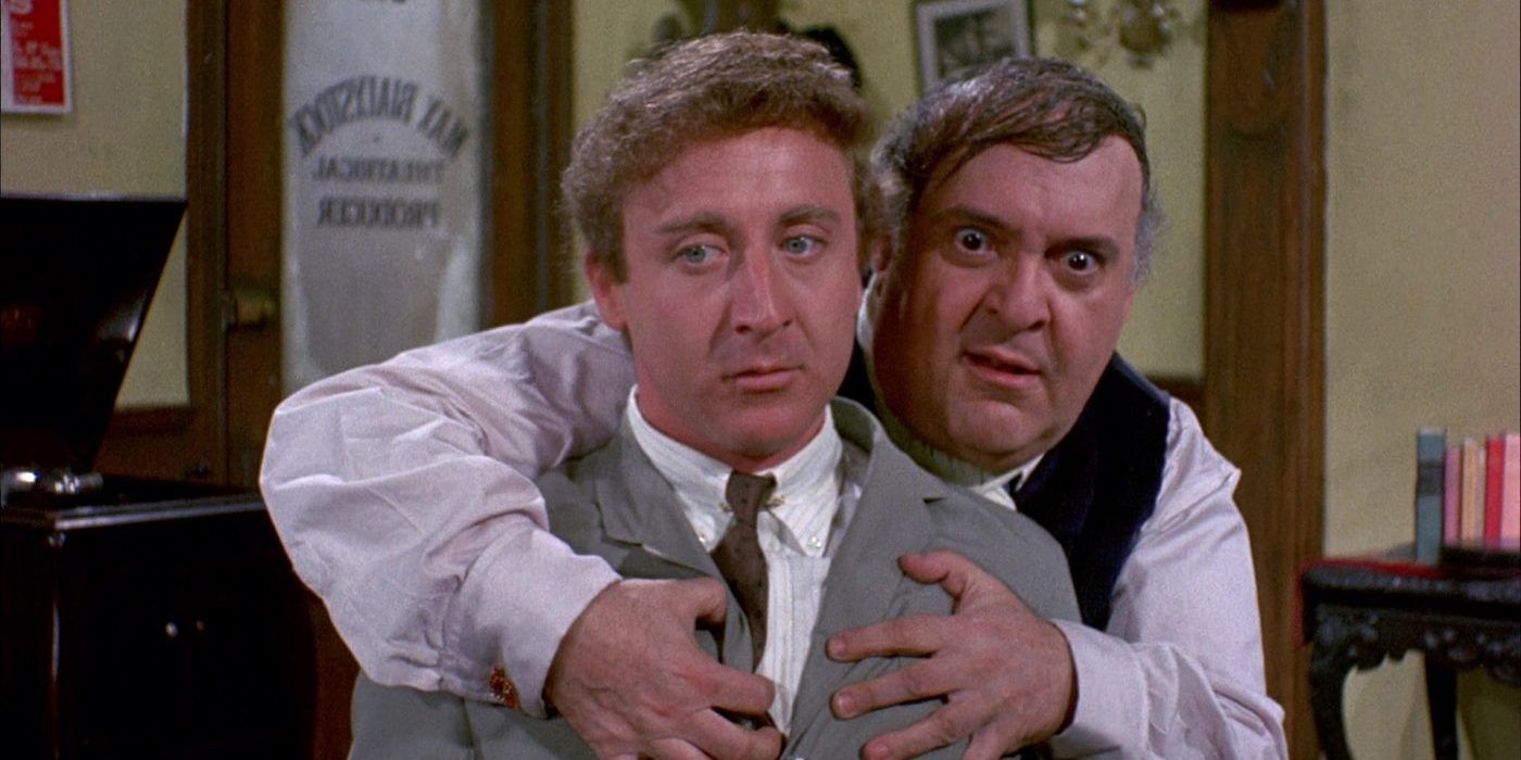 Gene Wilder looking upset in The Producers