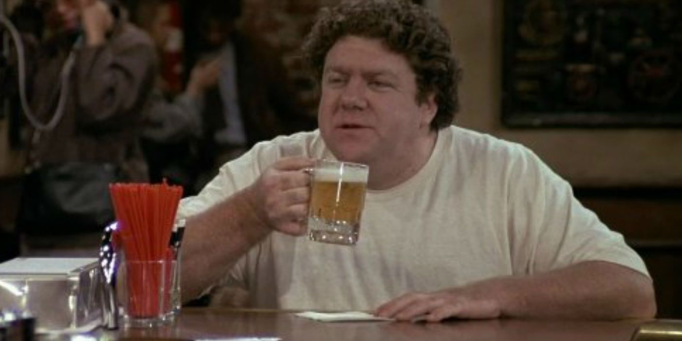 Norm Peterson driking a beer in Cheers