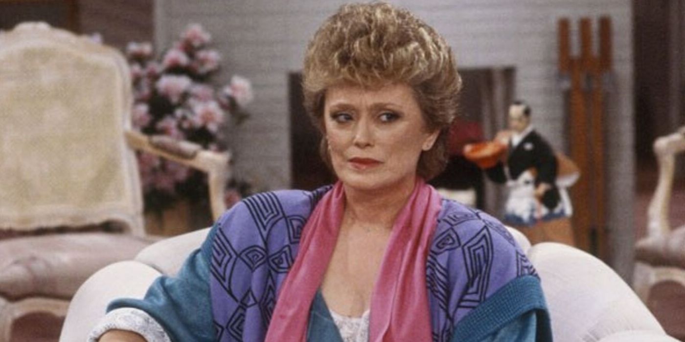 Blanche Devereaux giving Rose a sarcastic look in The Golden Girls