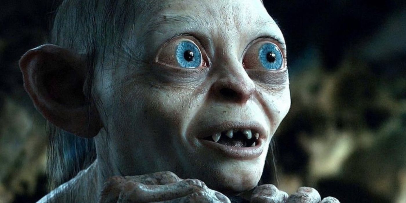 Gollum looking hopeful in The Lord of the Rings trilogy