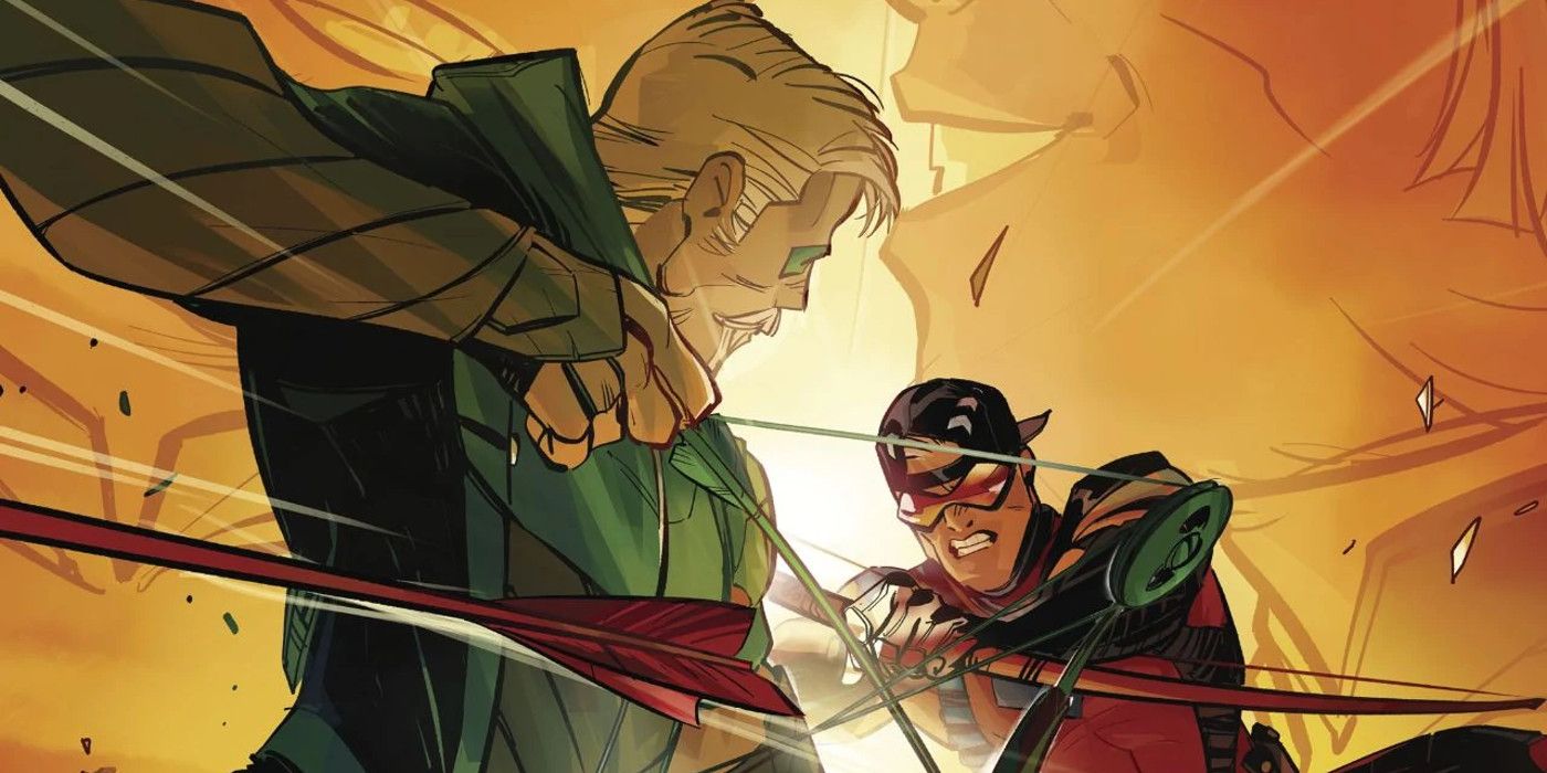 Roy Harper fights Oliver Queen in the Arrow comics