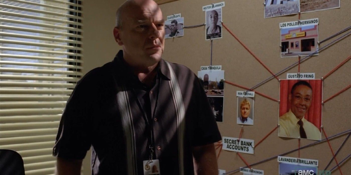 Hank Schrader in his office in Breaking Bad