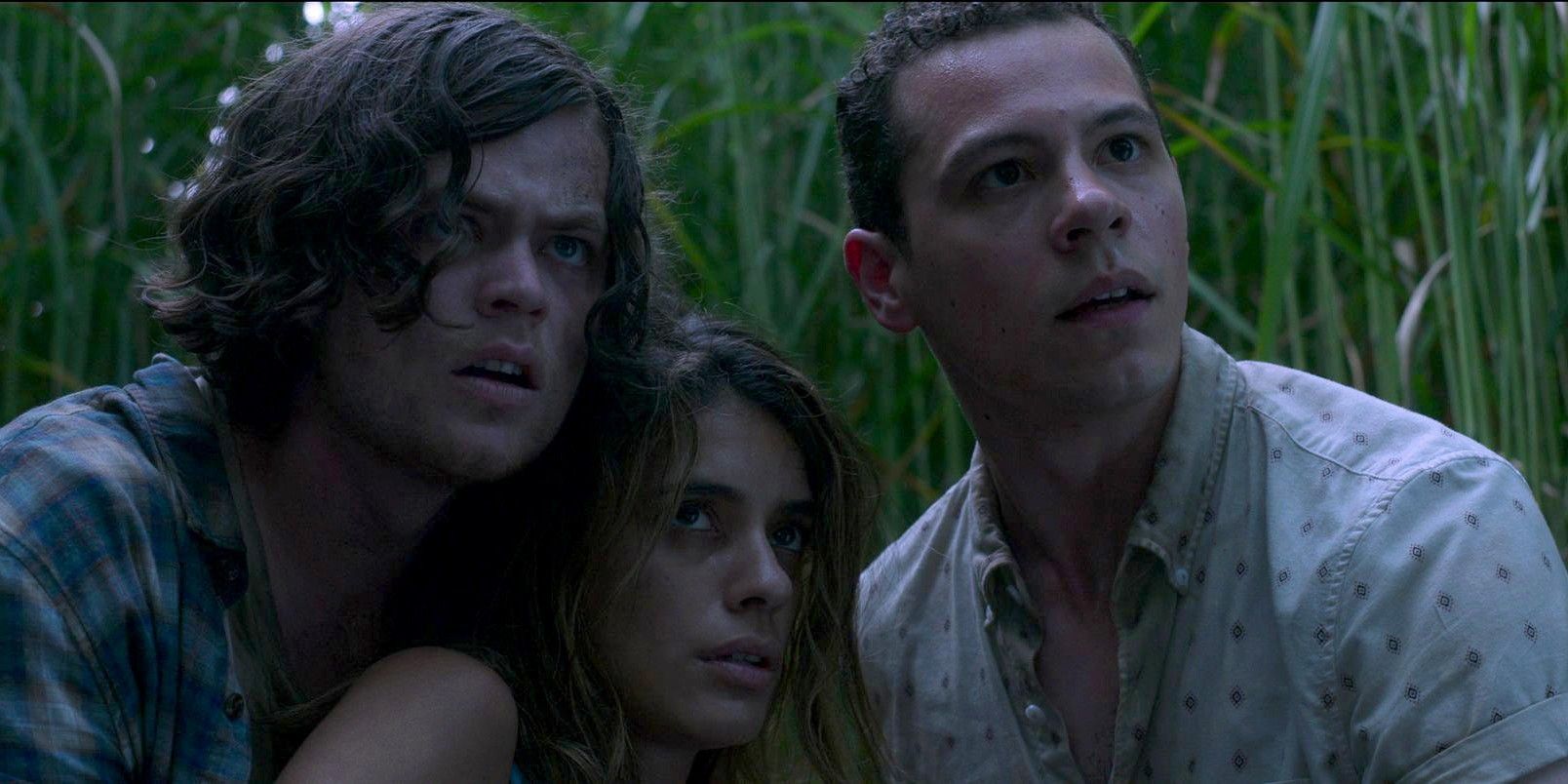 Harrison Gilbertson, Laysla De Oliveira, and Avery Whitted from In the Tall Grass