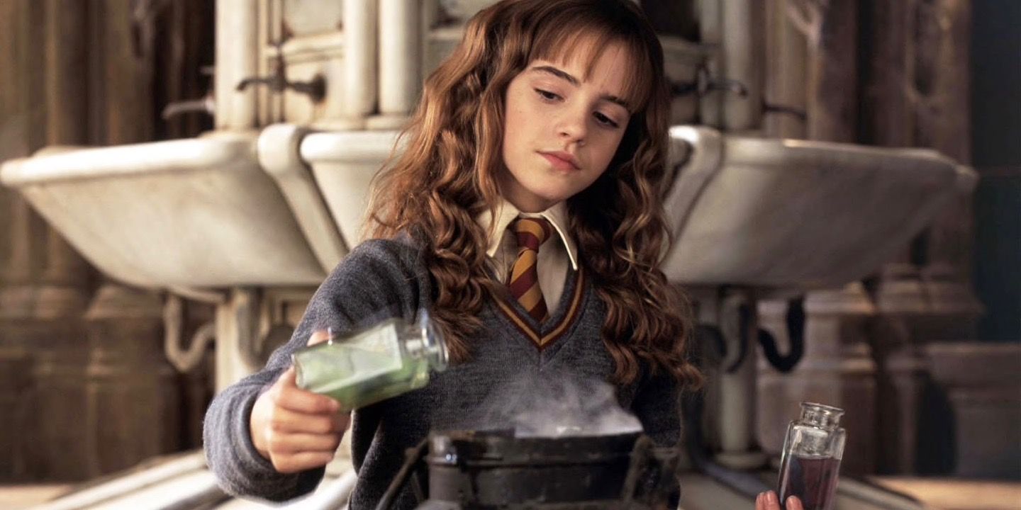 Hermione Granger making Polyjuice Potion in Harry Potter and the Chamber of Secrets