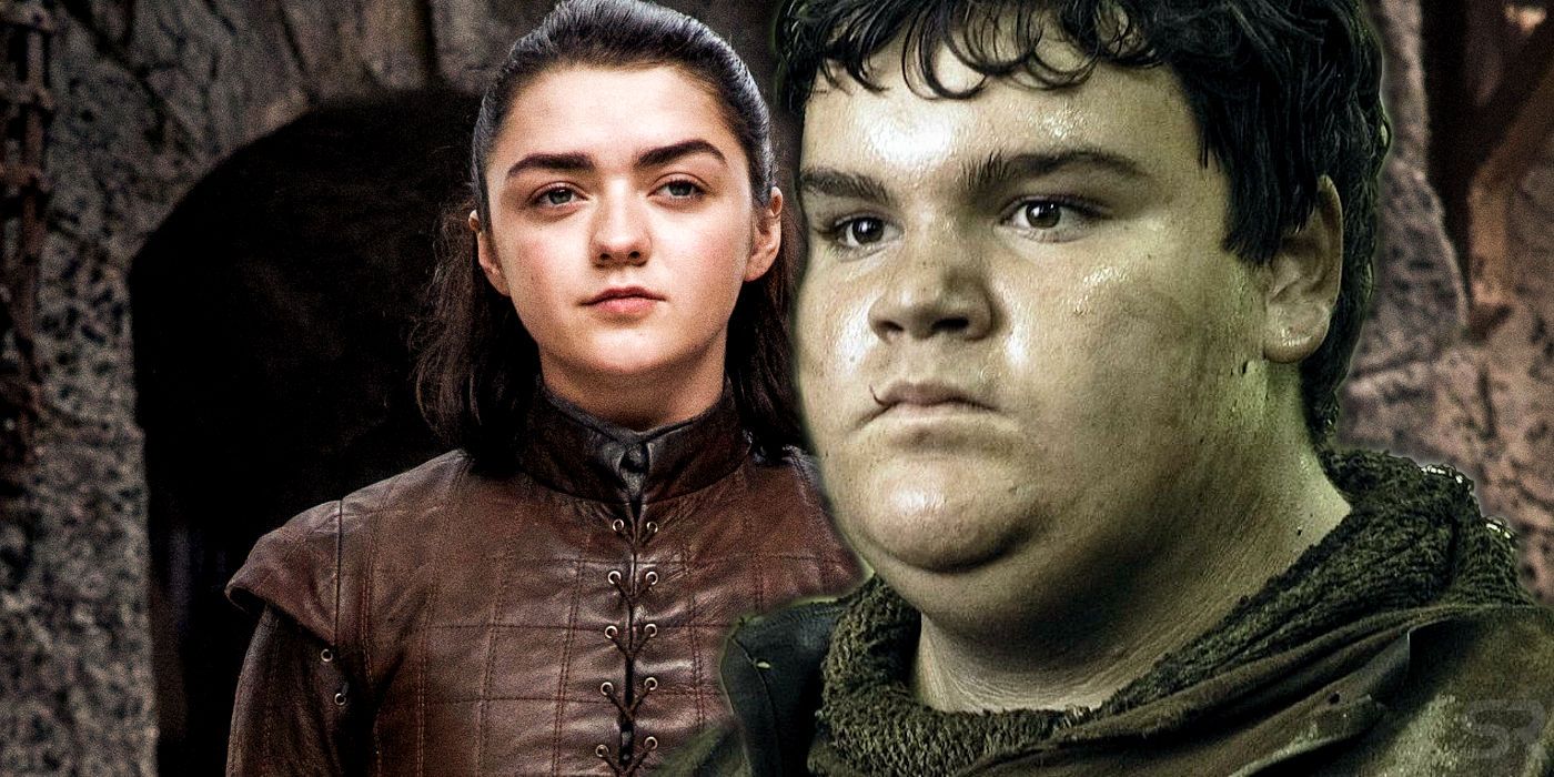 Hot Pie and Arya in Game of Thrones