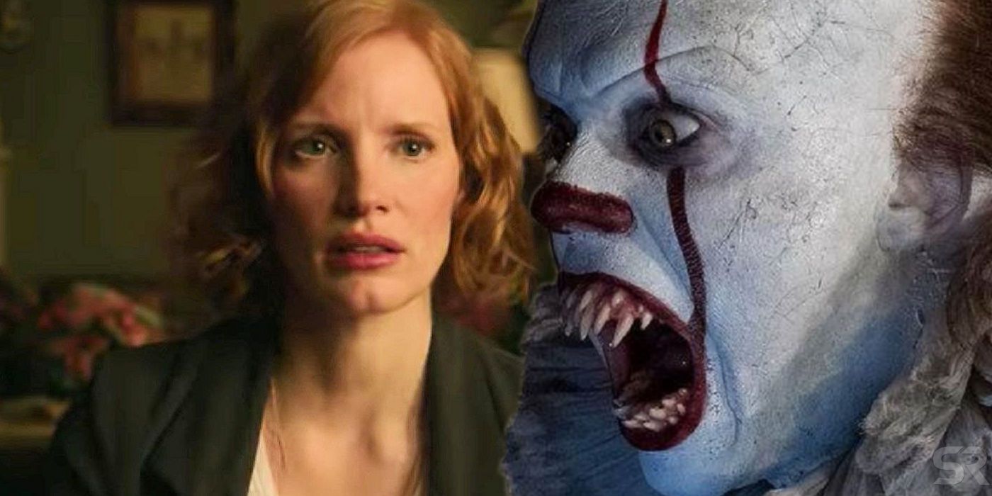 IT Chapter 2 Pennywise and Jessica Chastain as Beverly