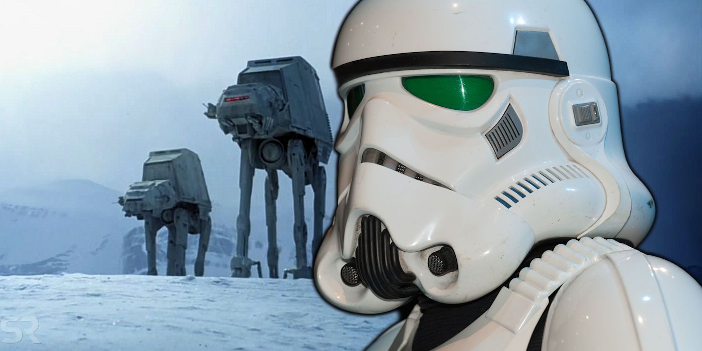 Imperial Stormtrooper and Battle of Hoth AT-ATs