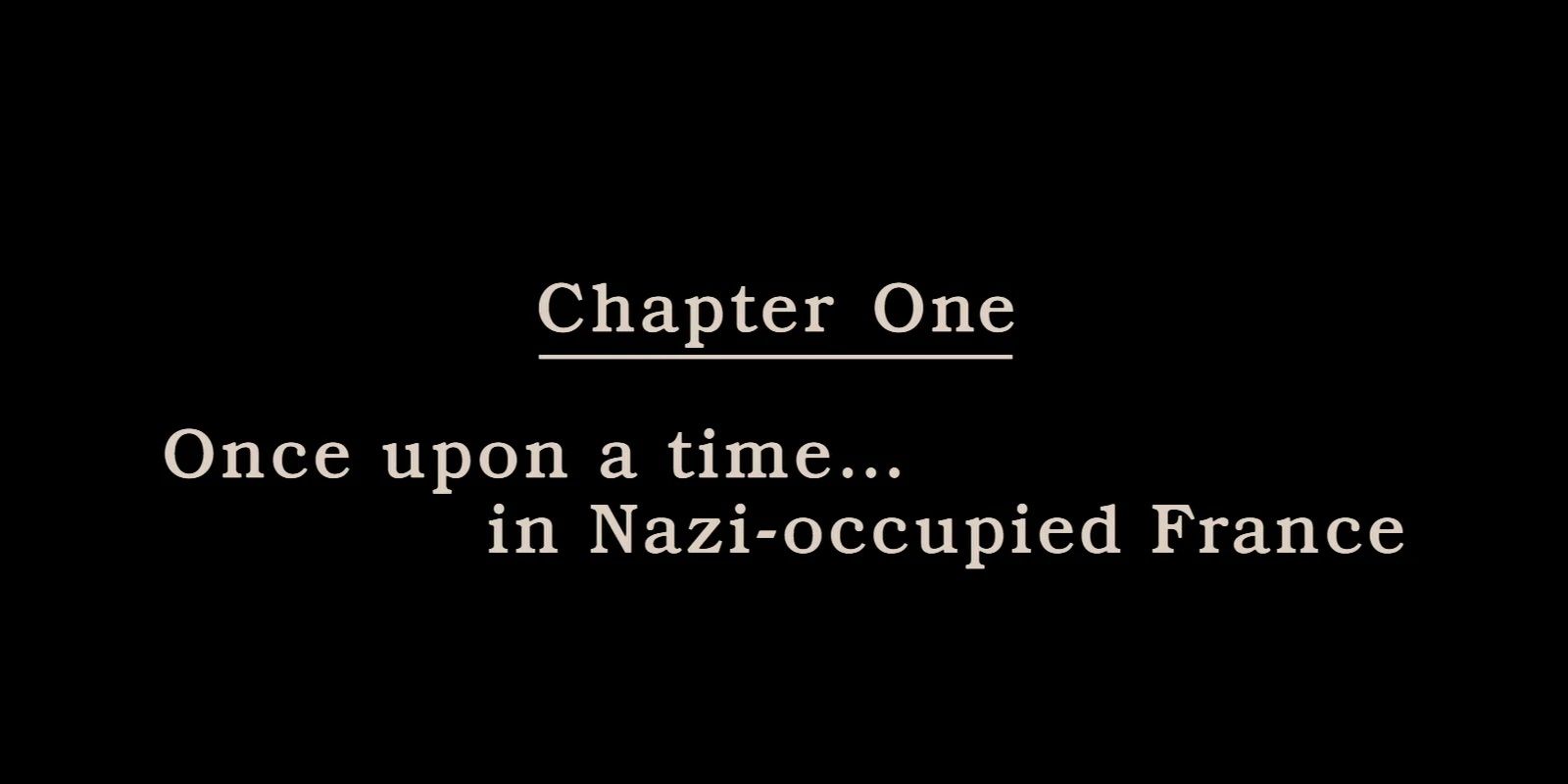 The Chapter 1 title card in Inglourious Basterds