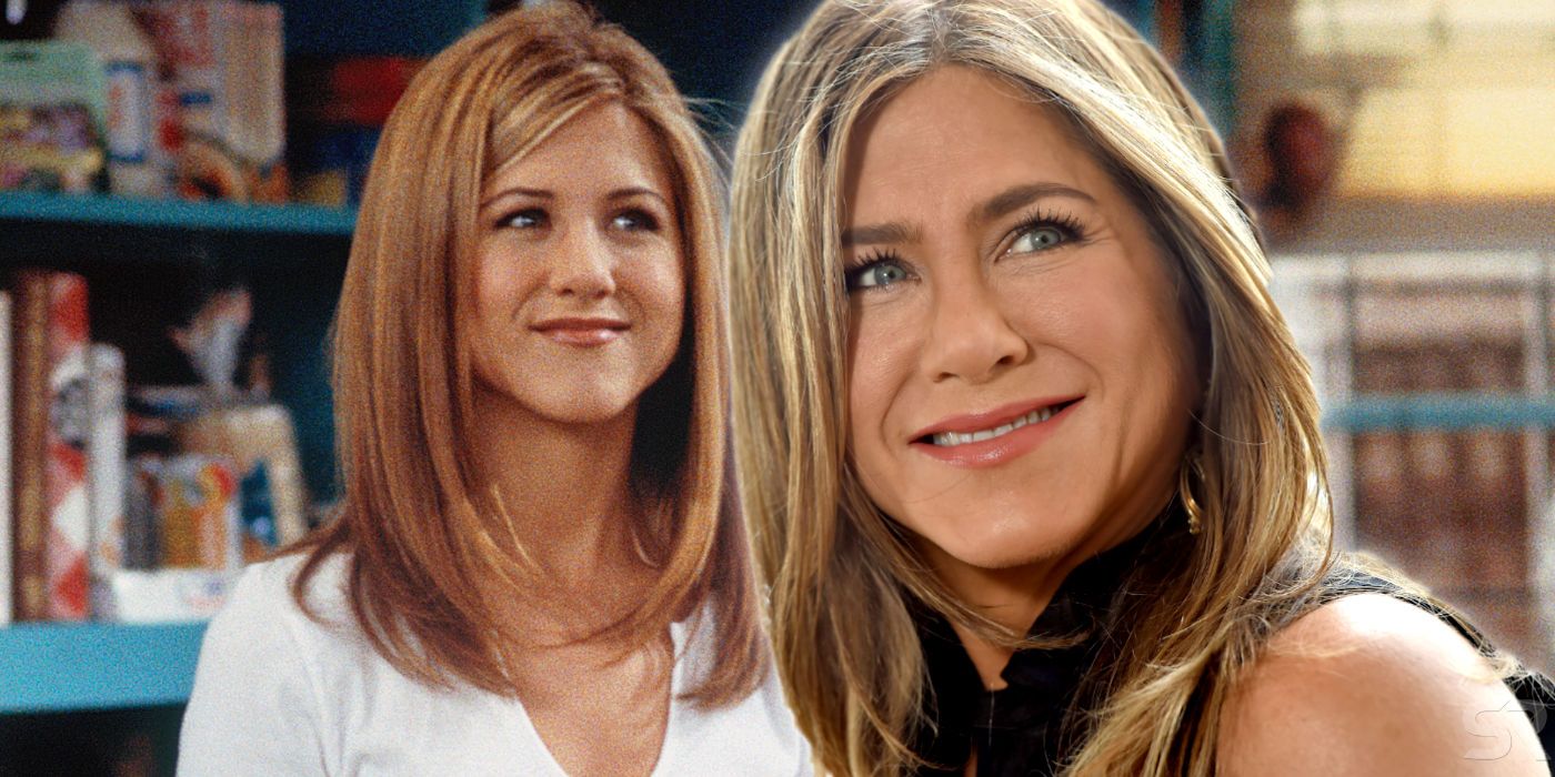 Jennifer Aniston in Friends and in 2019