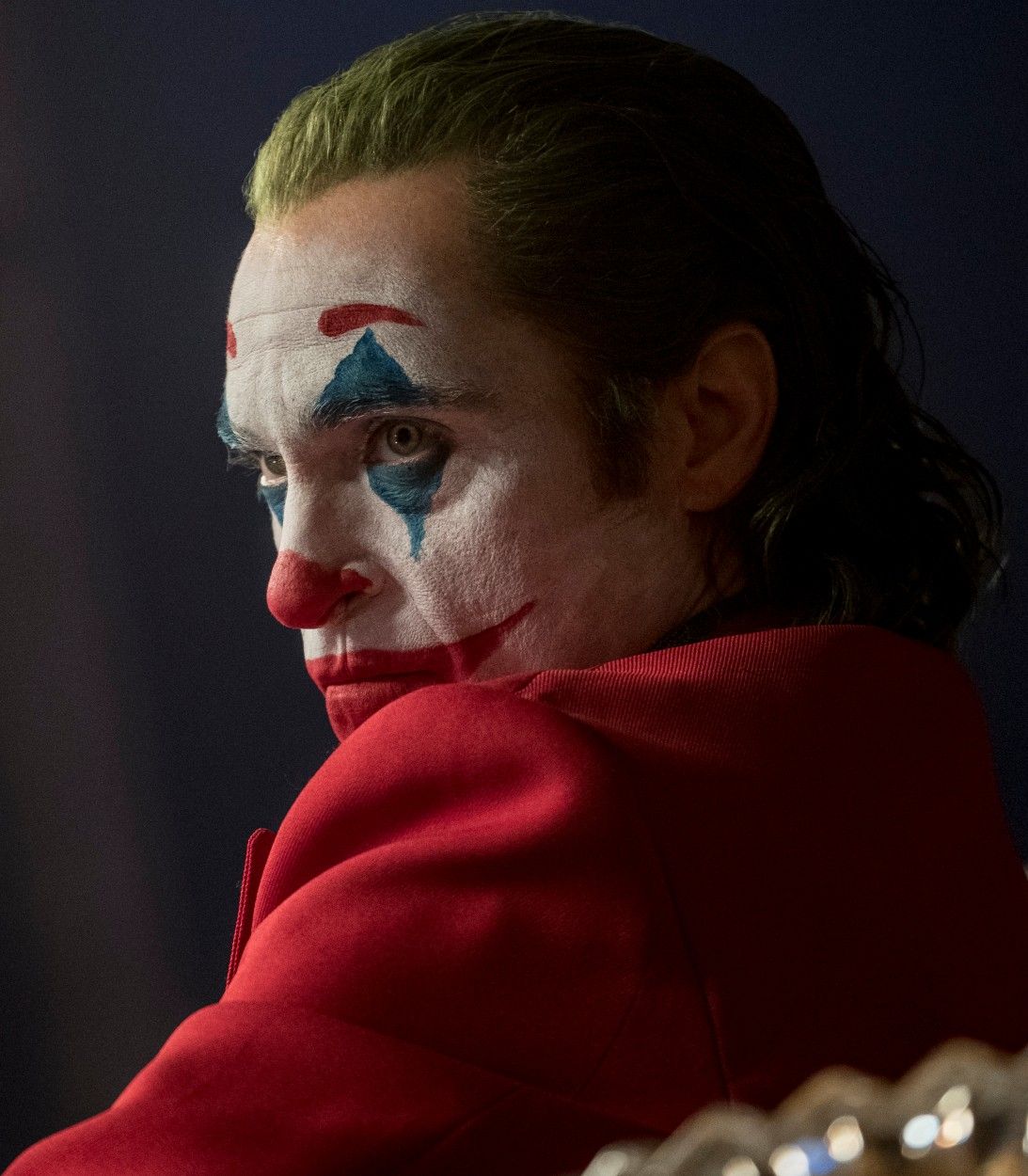 Joaquin Phoenix in Joker makeup Vertical