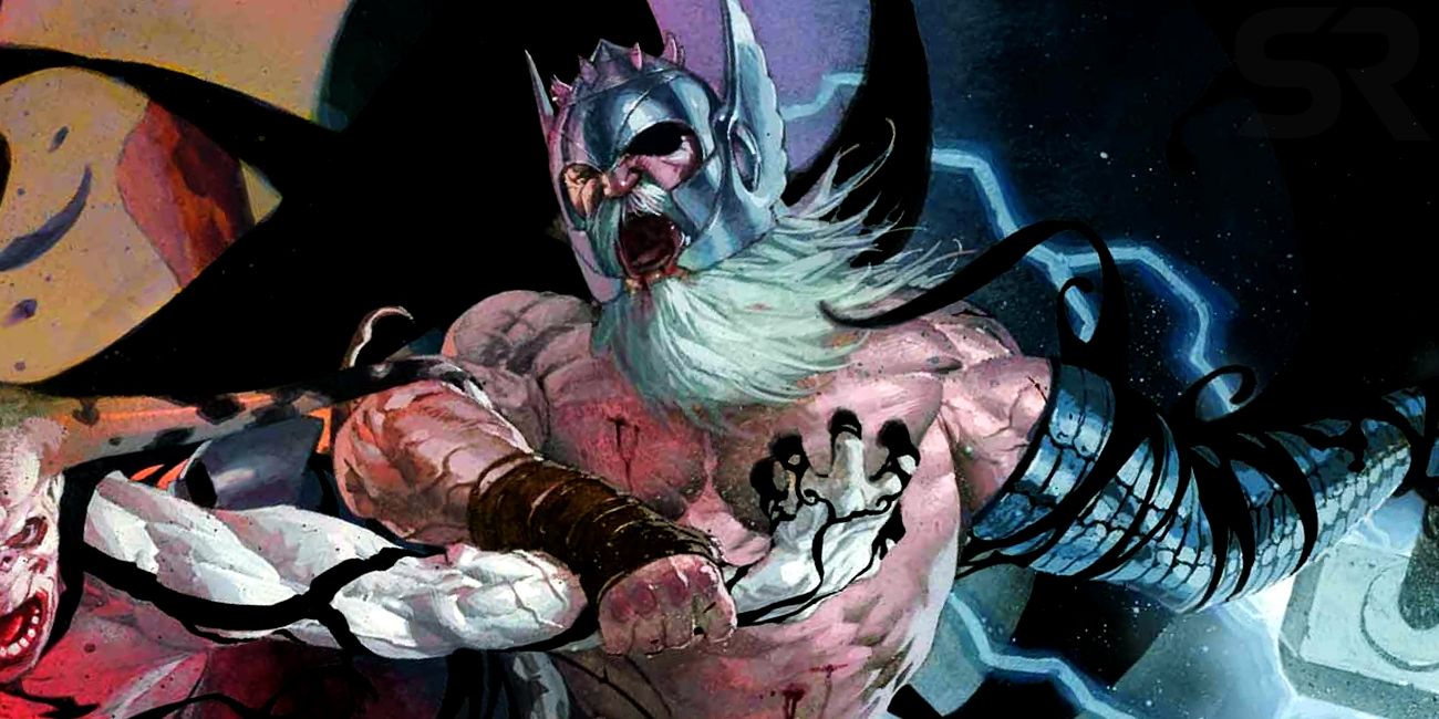 King Thor with lightning coming out of him in Marvel Comics.