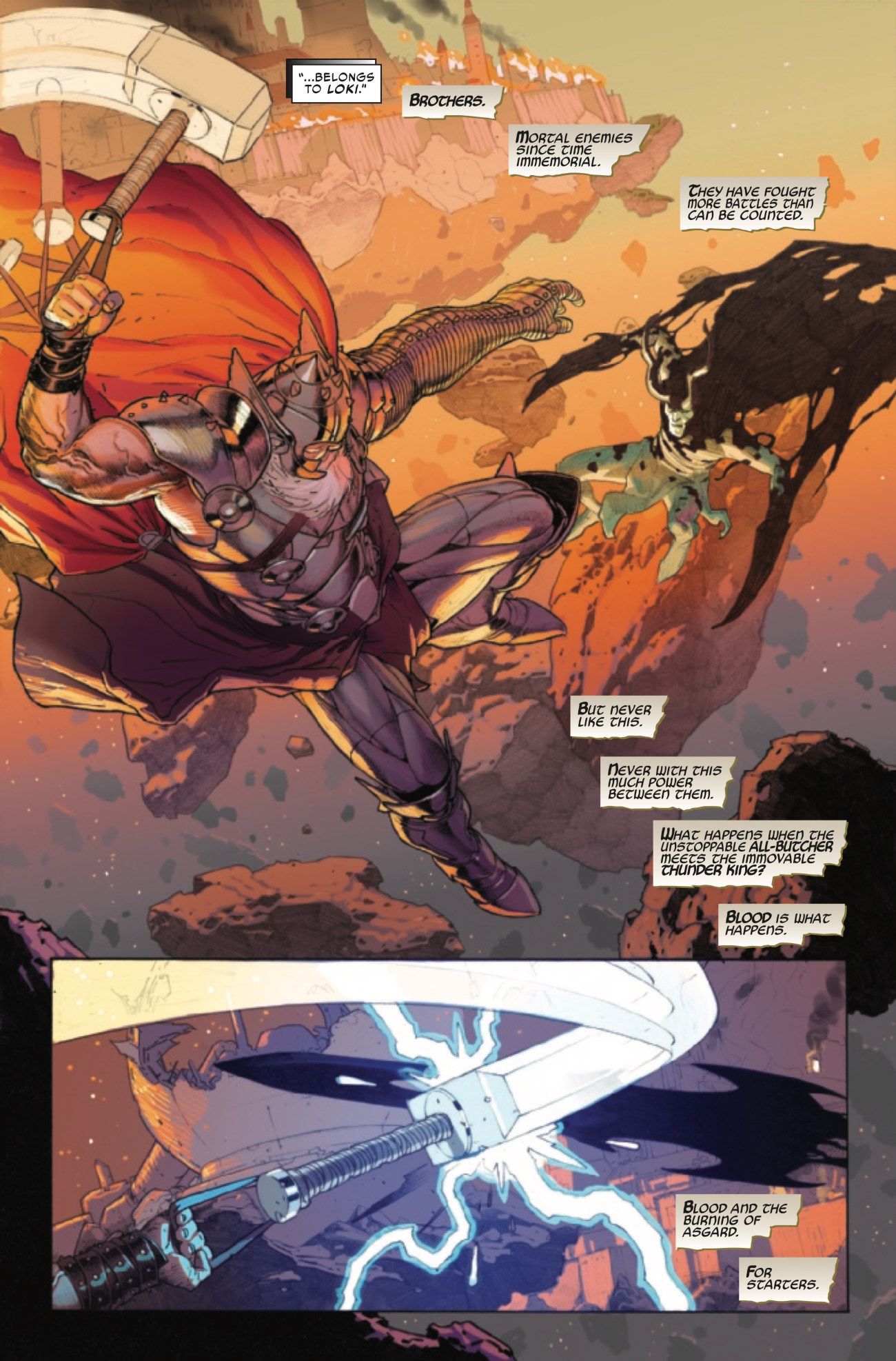 King Thor Comic Preview vs Loki