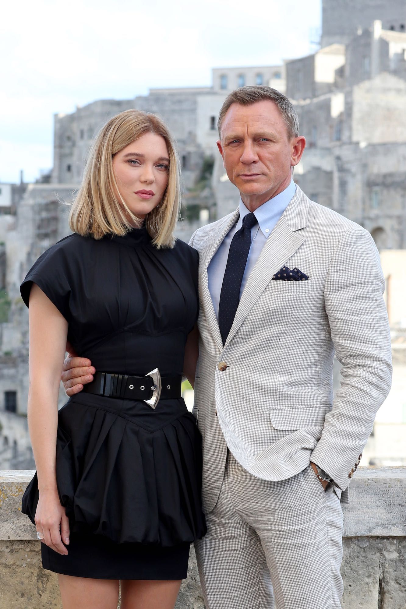 Lea Seydoux and Daniel Craig in Matera, Italy for new James Bond movie, No Time To Die