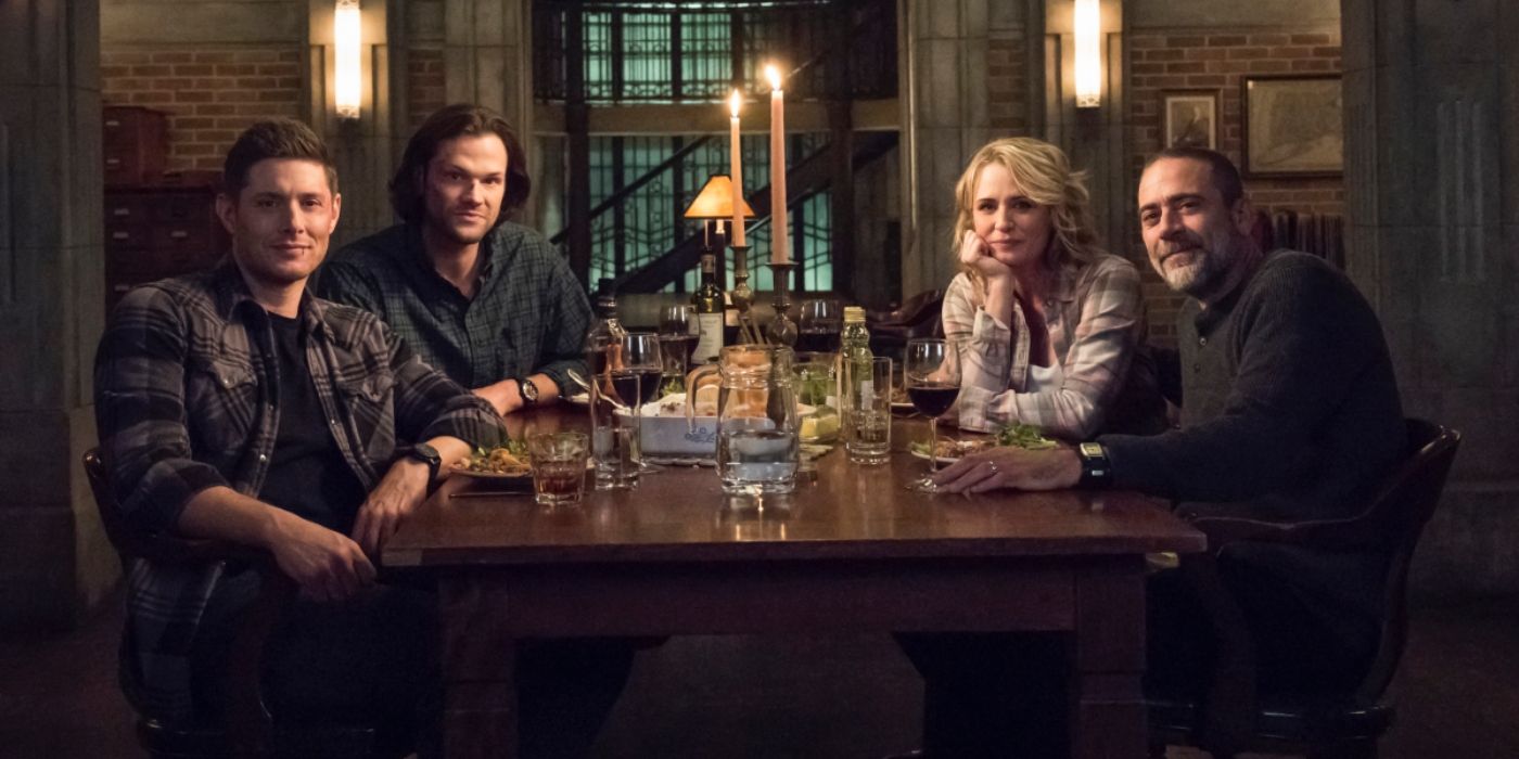 Sam and Dean have dinner with their parents in the Bunker in supernatural 