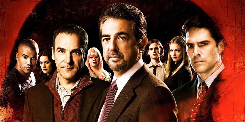 Morgan, Prentiss, Gideo, Garcia, Rossi, Reid, JJ, and Hotch in a promotional poster for Criminal Minds