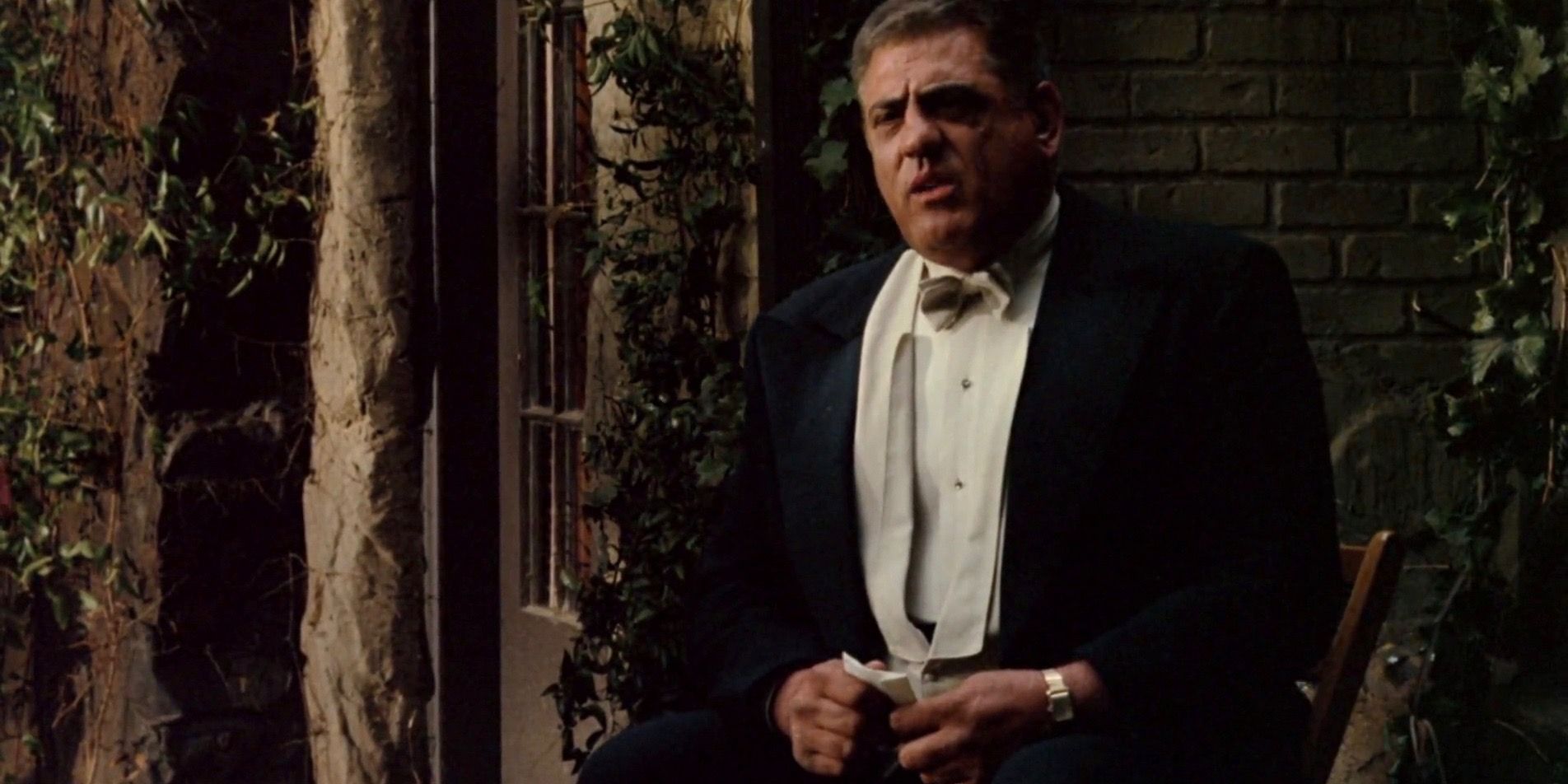 Luca Brasi practices his speech in The Godfather
