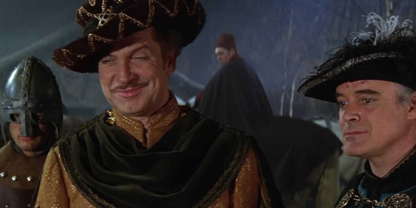 Vincent Price interpreta o príncipe Próspero em Máscara da Morte Vermelha