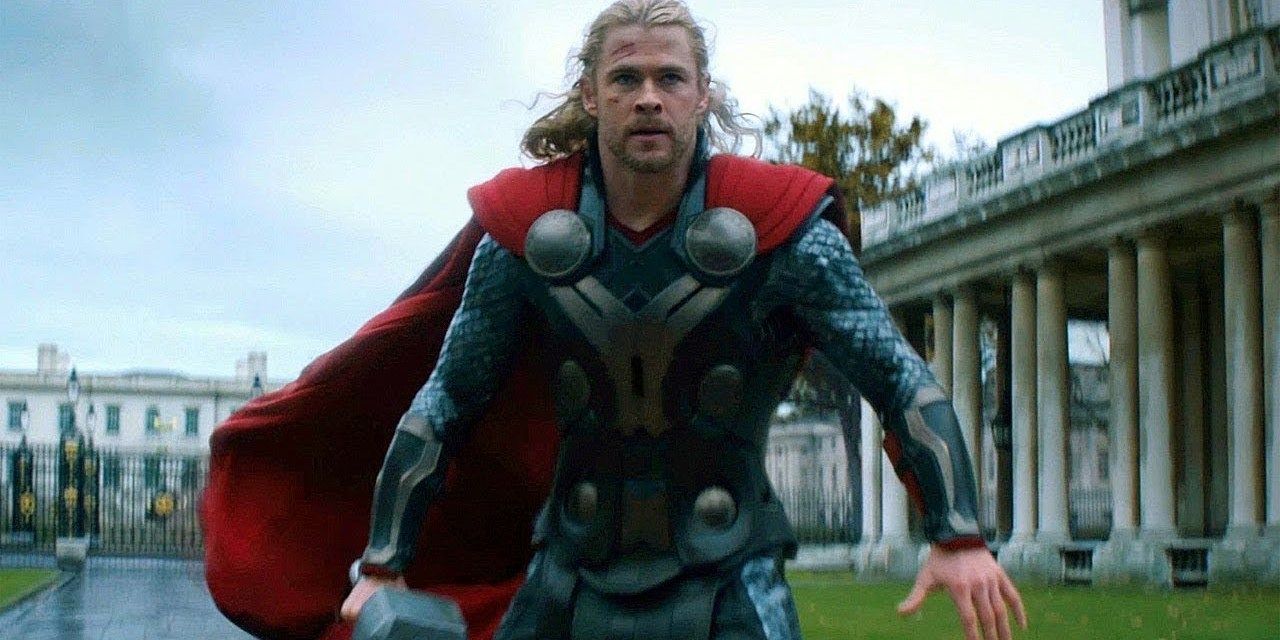 Thor in London in Thor: The Dark World
