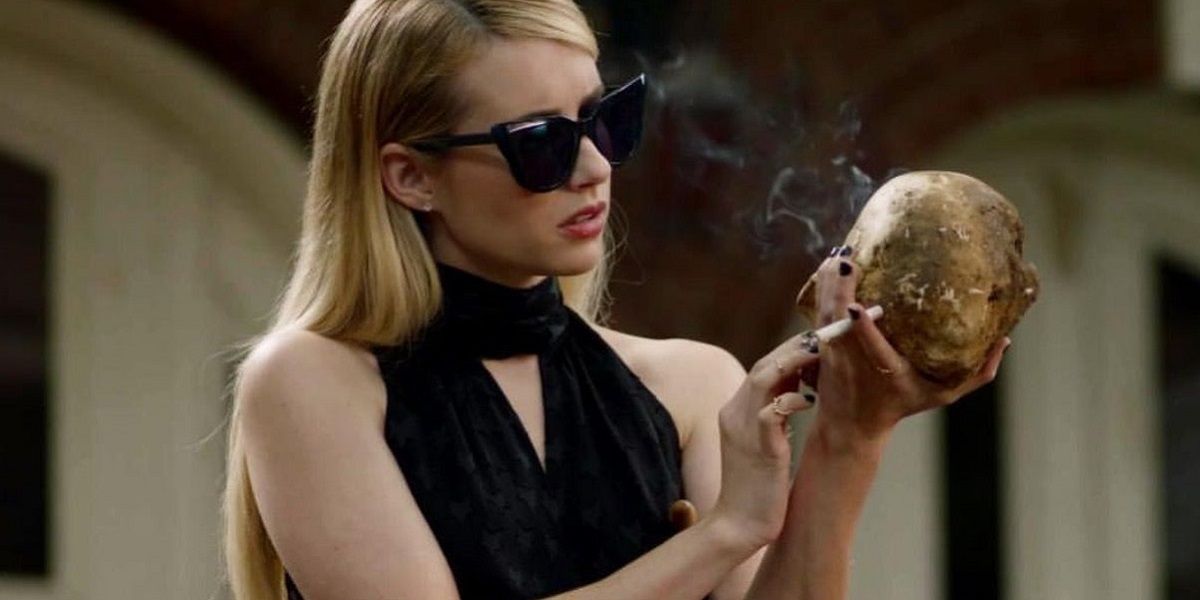 Madison examining a skull in Apocalypse