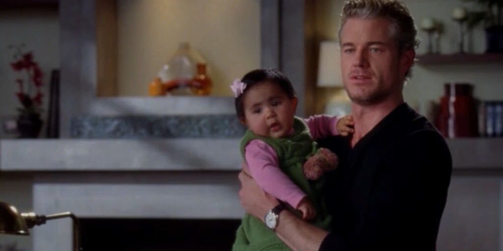 Mark holding little Sofia Greys Anatomy