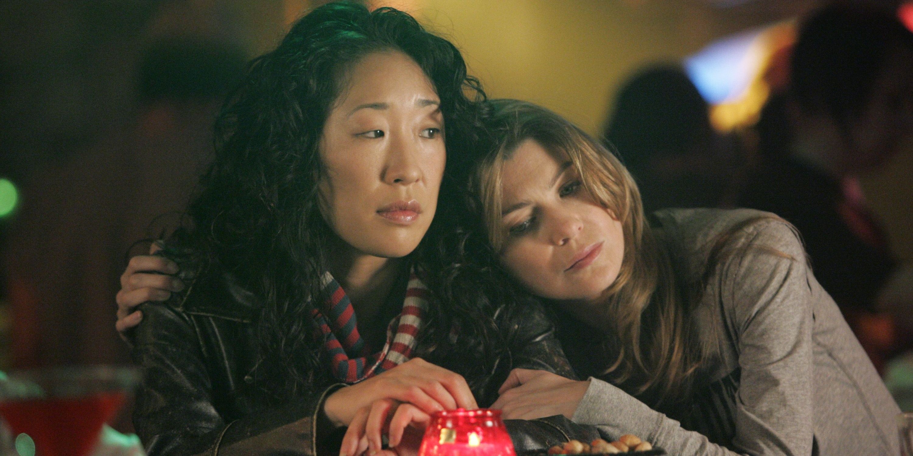 Meredith and Cristina at Joe's Bar in Grey's Anatomy