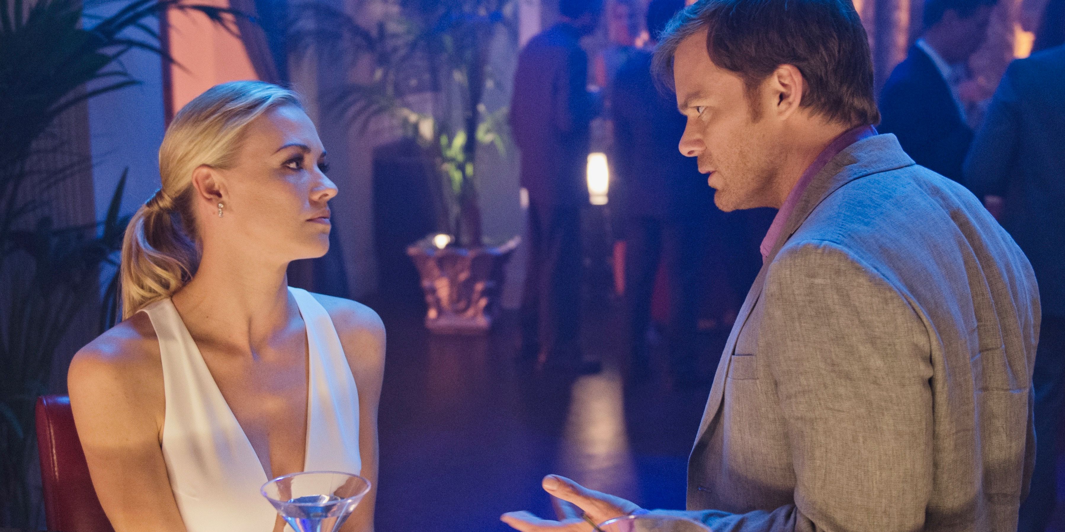 Michael C Hall as Dexter and Yvonne Strahovski as Hannah McKay in Dexter