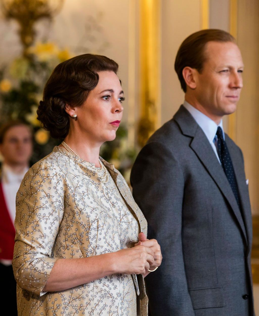 Olivia Coleman and Tobias Menzies in The Crown season 3 VERTICAL