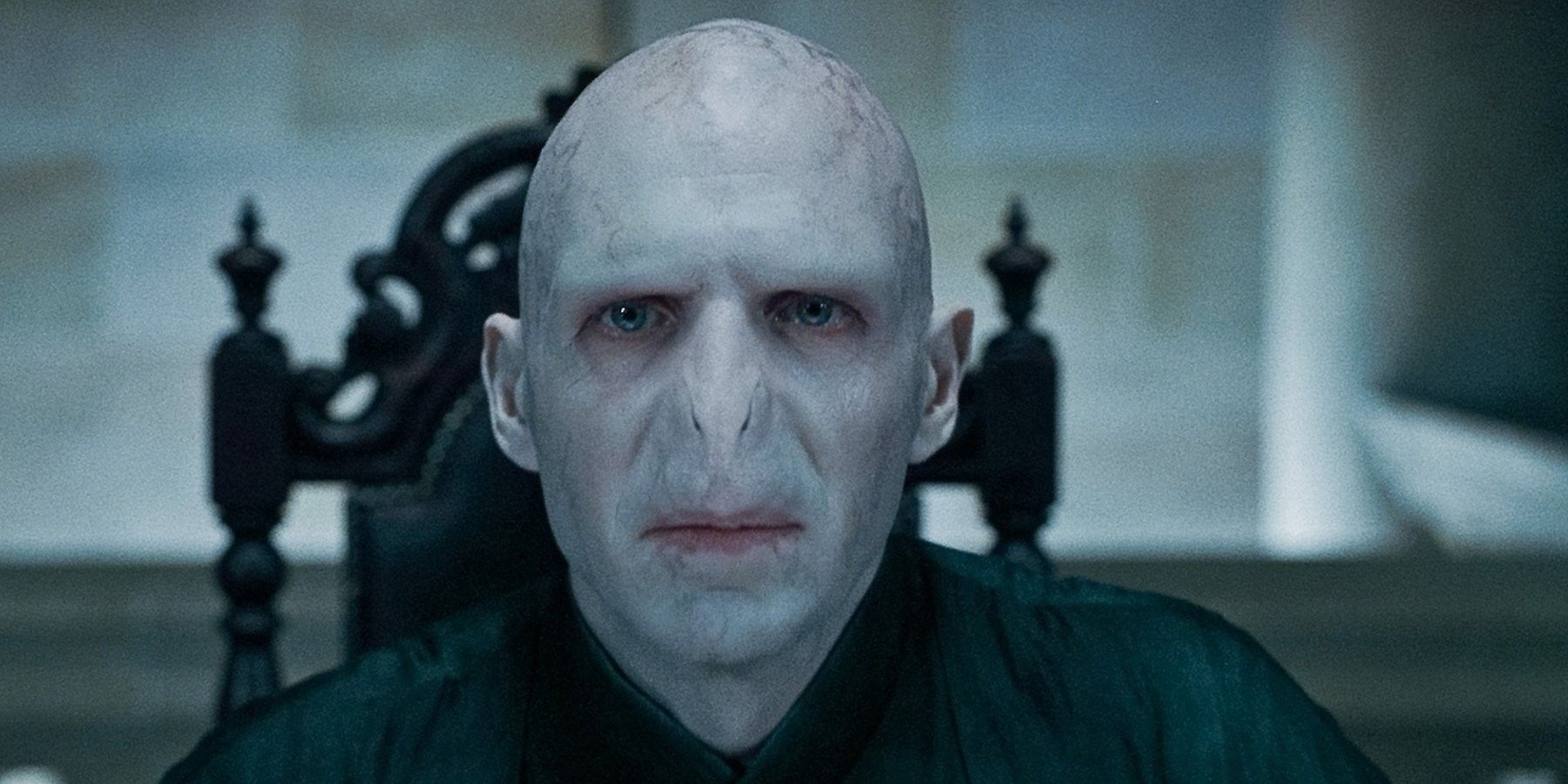 Ralph Fiennes as Voldemort in Harry Potter