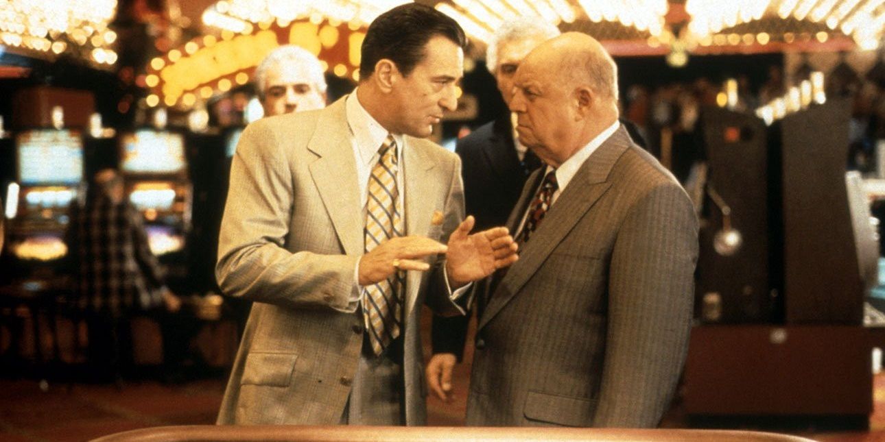 Two mobsters chat at a casino in Goodfellas