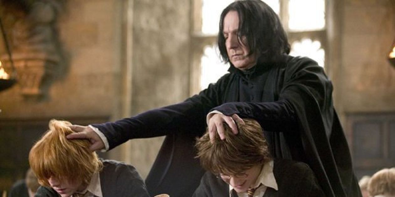Snape discipling Harry and Ron in Goblet of Fire