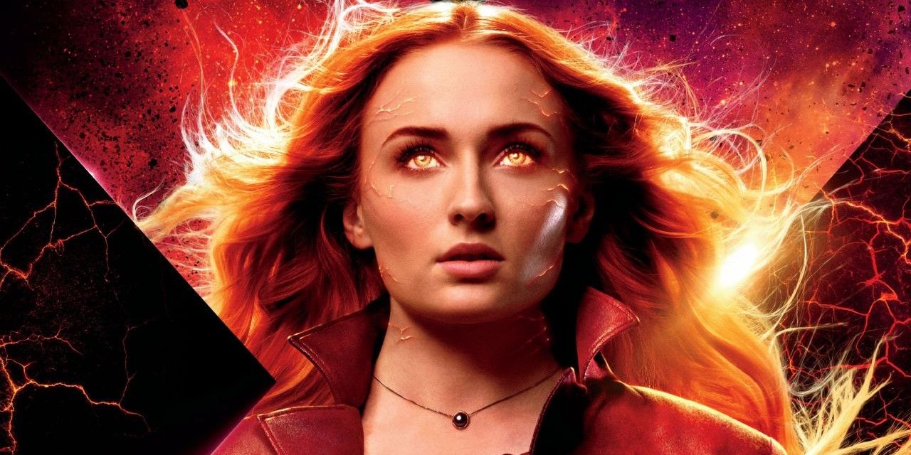 Sophie Turner as Jean Grey in X-Men: Dark Phoenix poster.