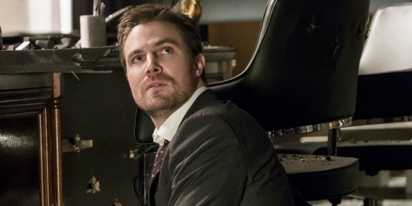Stephen Amell as Oliver Queen in Arrow Spectre of the Gun