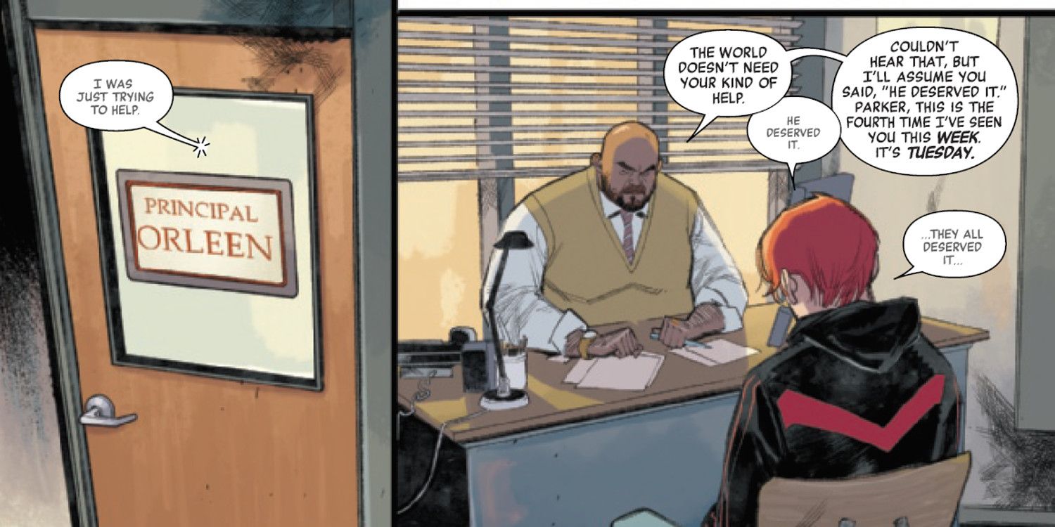 Spider-Man #1 Ben Parker in Principal's office