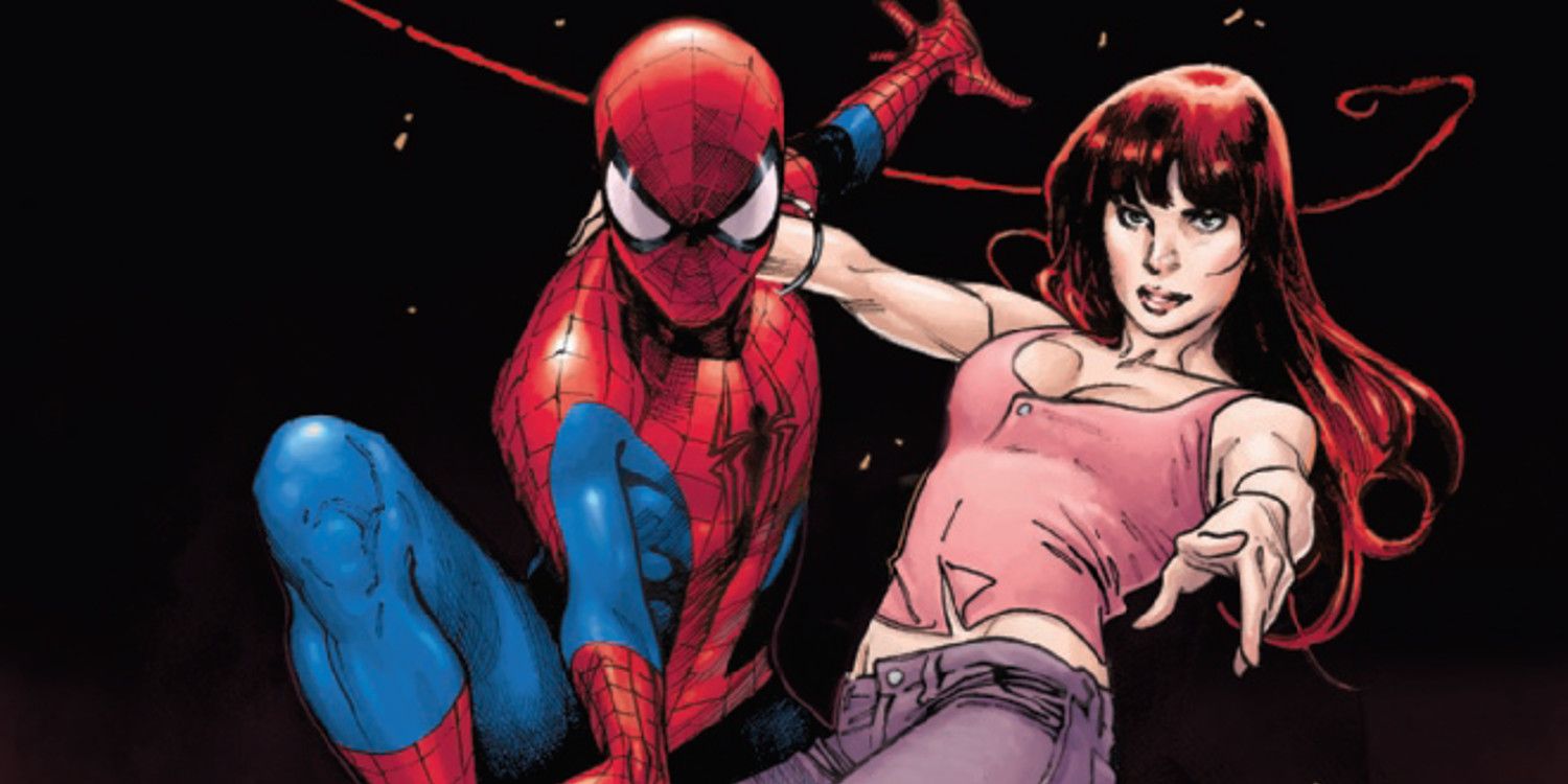 Spider-Man and Mary Jane Watson from JJ Abrams Spider-Man #1 cover