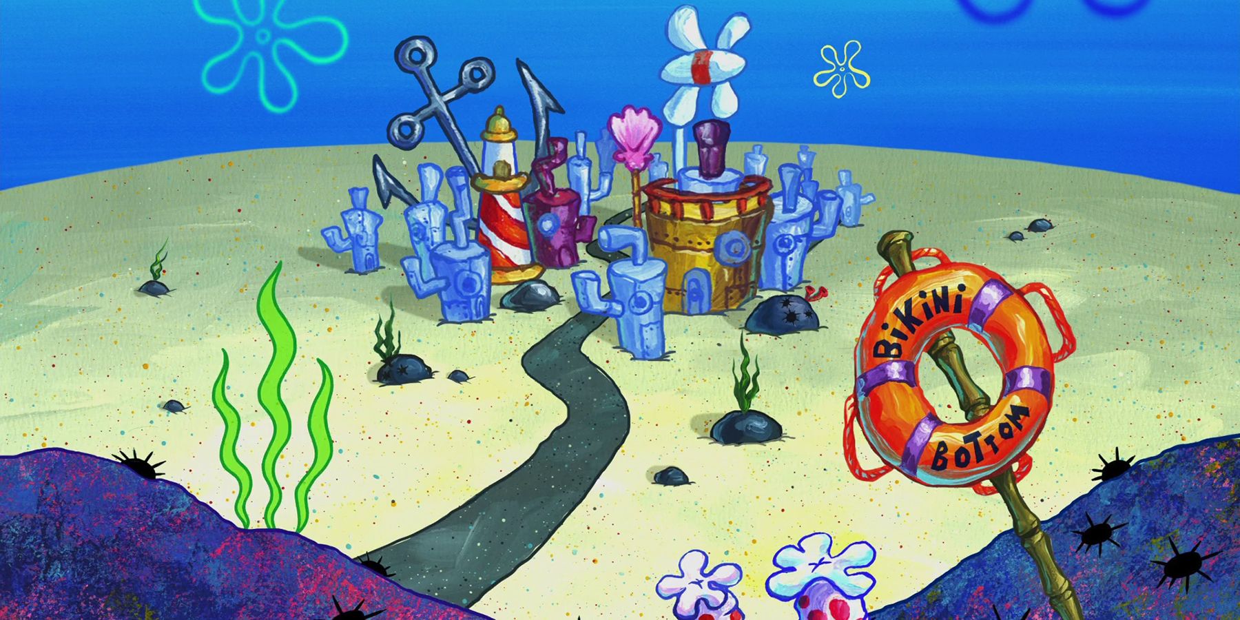 The town of Bikini Bottom from SpongeBob SquarePants
