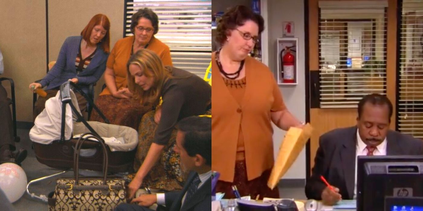 Stanley at Jan's baby shower on The Office