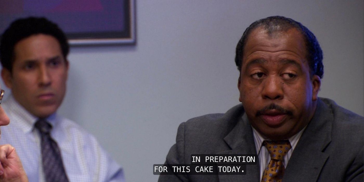 Stanley talking about cake day on The Office