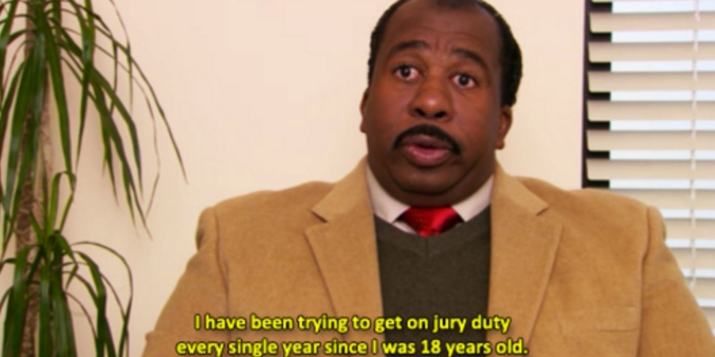 Stanley talking about jury duty on The Office