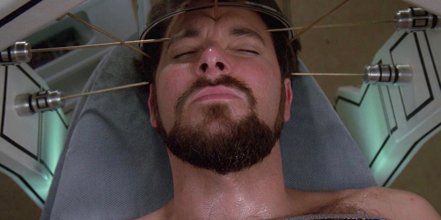 Riker is operated on in Star Trek: The Next Generation.