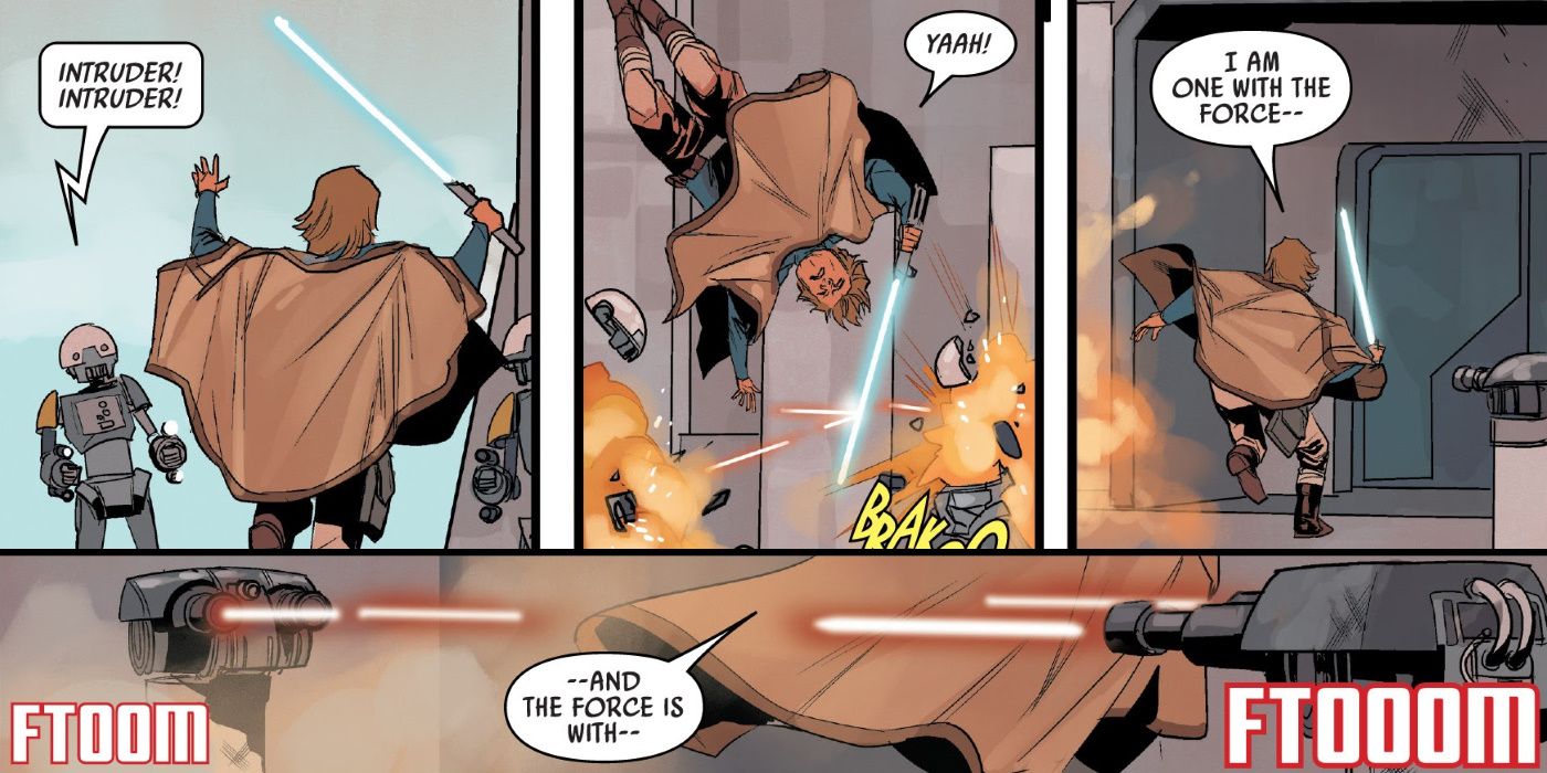 Star Wars Comic Luke Leaping