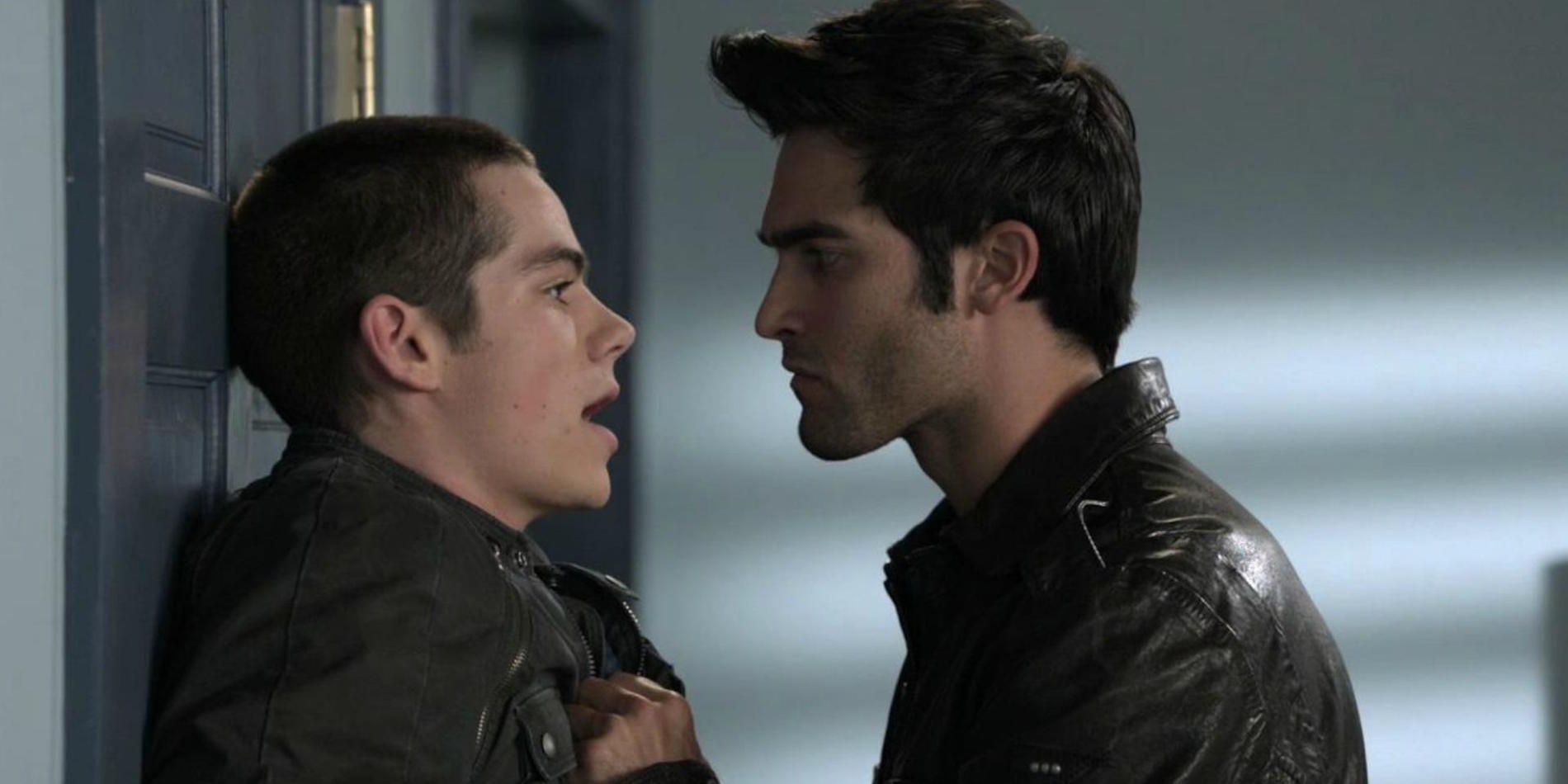 Derek threatens Stiles in Teen Wolf.