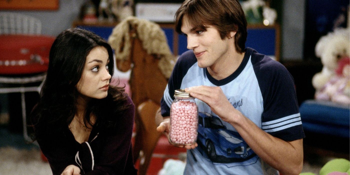 That 70s Show Kelso and Jackie looking at each other