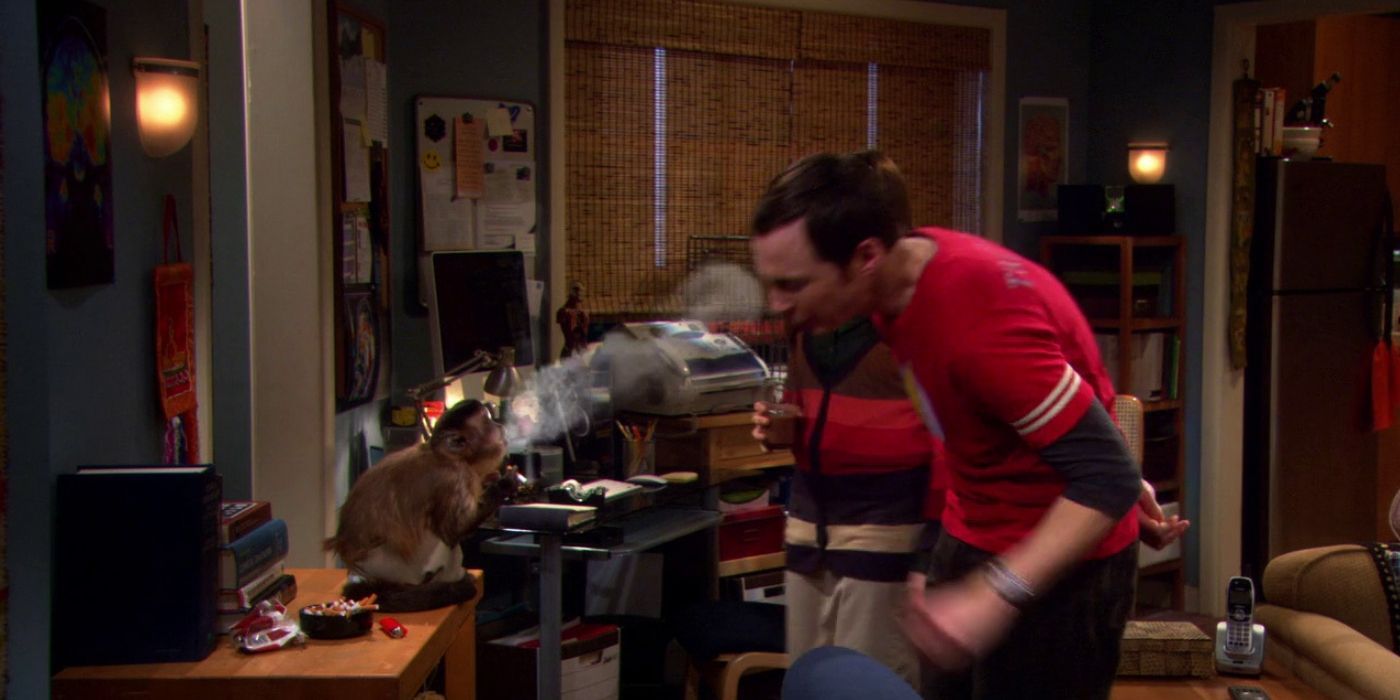 The Big Bang Theory - Amy and smoking monkey