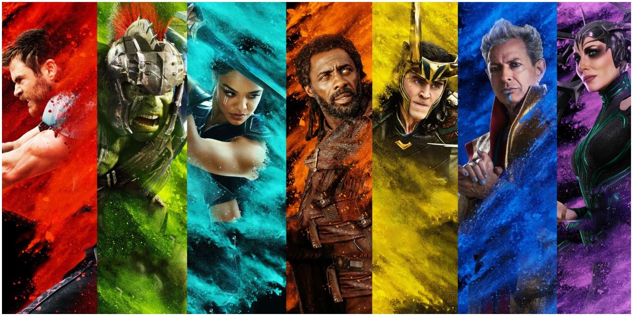 Thor Hulk Valkyrie Heimdall Loki Grandmaster Hela