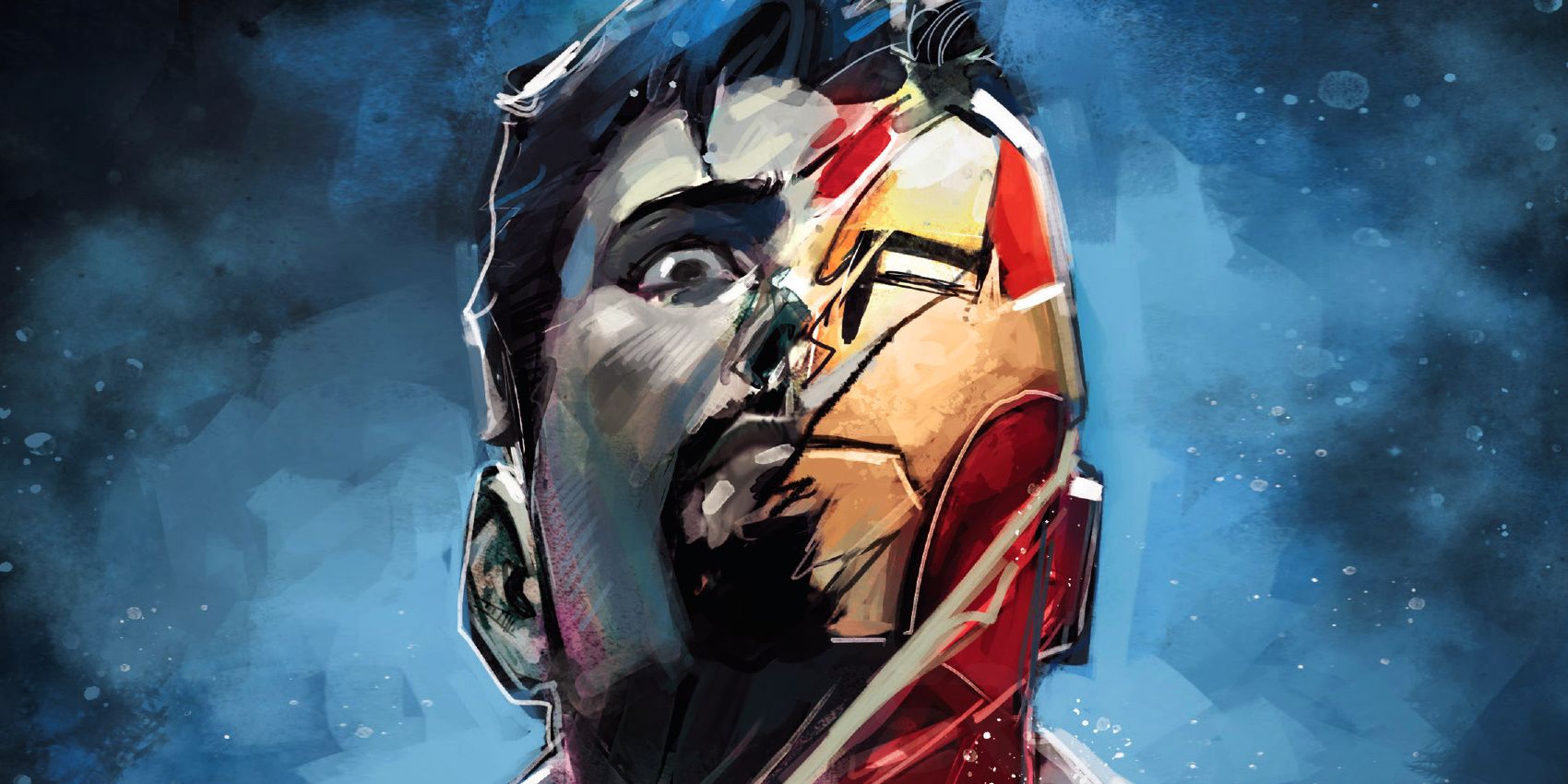 Tony Stark Iron Man Comic Face Cover