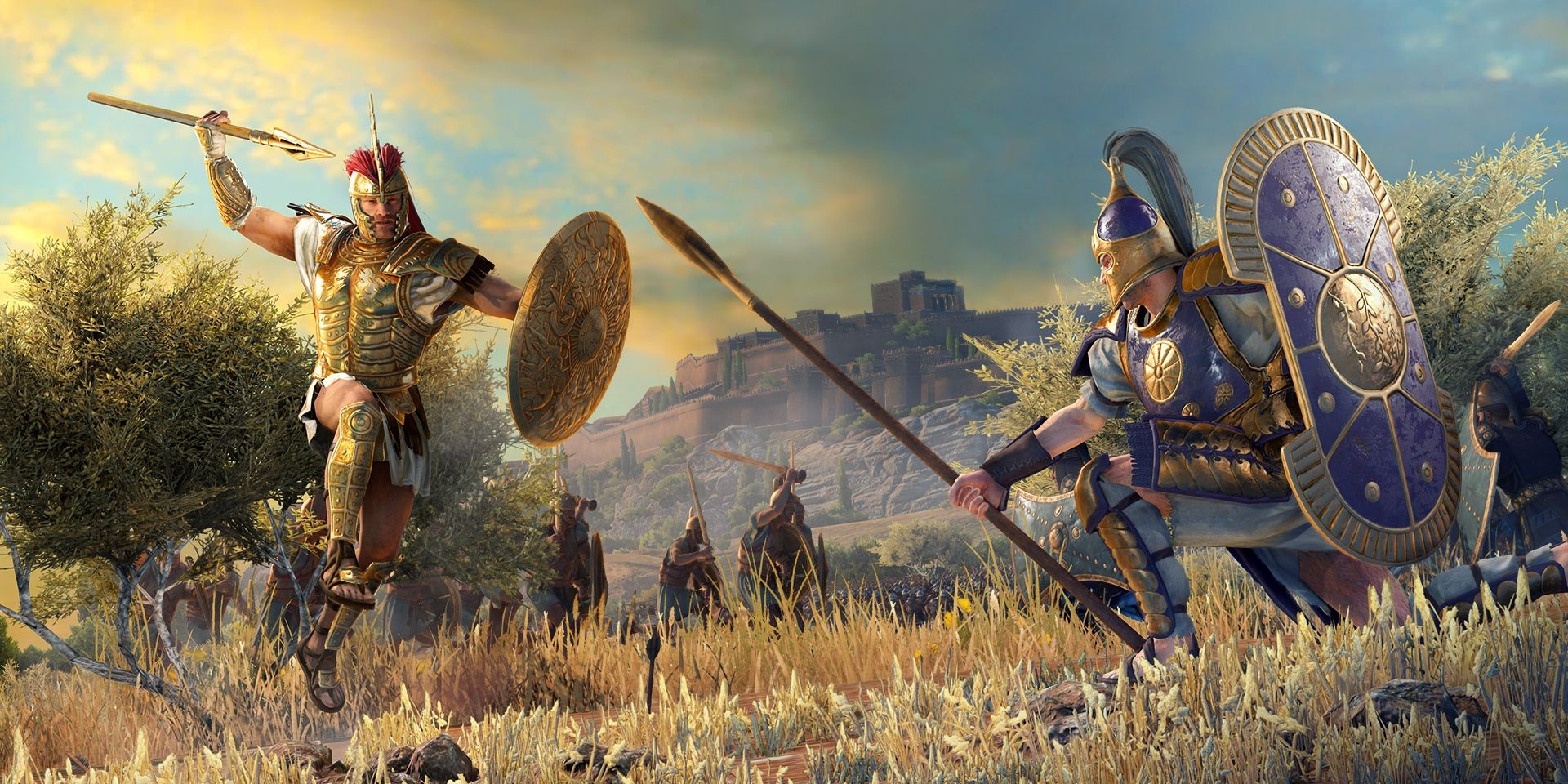 Total War Saga Troy heroes fight
